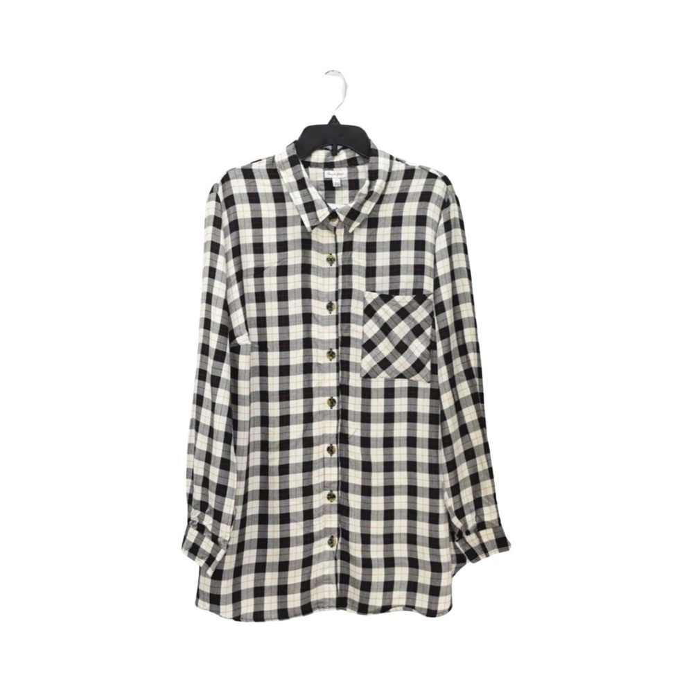 Love, Fire Plus Size Plaid Button Down Shirt Top NWT Size 1X